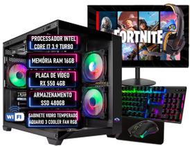 PC Gamer Completo Intel Core i7 3.9Ghz RAM 16GB SSD 480GB RX 550 4GB - ADVANCEDTECH
