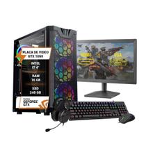 Pc Gamer Completo Intel Core I7 4 16Gb Gtx 1050 Ssd 240Gb - Wj Info