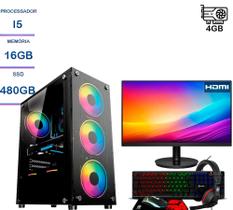 Pc Gamer Completo Intel I5 16gb Ssd 480gb Vídeo 4gb Ddr5