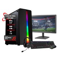 Pc Gamer Completo Intel i5 4º Geração GTX 1050 Memória 8GB Hd 1TB