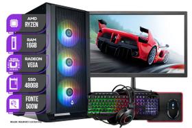 PC Gamer Completo Mancer, AMD Ryzen 3 3200G, 16GB DDR4, SSD 480GB, Fonte 500W 80 Plus + WIFI