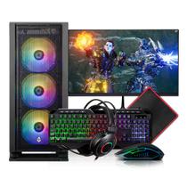 PC Gamer Completo Mancer, Intel i5, RX 580 8GB, 16GB DE RAM, SSD 480GB Monitor 21