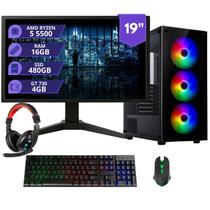 Pc Gamer Completo MRP Informática Processador Ryzen 5 Memória 16gb SSD 480gb Placa Vídeo 4gb Fonte 500W Windows 11 Monitor 19LED - Mrp Informatica Pc Gamer Completo MRP Informática Processador Ryzen 5 Memória 16gb SSD 480gb Placa Vídeo 4gb Fonte 500W Windows 11 Monitor 19LED - Mrp Informatica