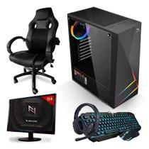 Pc gamer completo neologic nli83470 amd ryzen 5 5600g 8gb (radeon vega 7 integrado) ssd 240gb m.2 500w 80 plus + cadeira