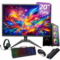 PC Gamer Completo RX550 i5 3ª 16GB SSD 1TB + Monitor20" + Headset + Kit Gamer Teclado e Mouse C/ Fio PC Gamer Completo RX550 i5 3ª 16GB SSD 1TB + Monitor20" + Headset + Kit Gamer Teclado e Mouse C/ Fio