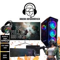 PC Gamer completo ryzen 5 5500, 16Gb ddr4, placa de video rtx 2060 6GB, gabinete rgb, ssd 256gb. - AMD