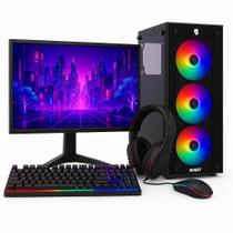PC Gamer Completo Ryzen 5 5600GT, 16GB RAM, SSD 240GB, Monitor 19 pronto para uso