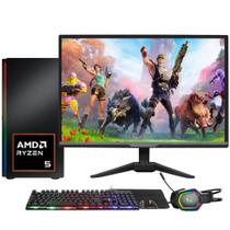 PC Gamer Completo Skill RGB AMD Ryzen 5 5600G,Gráficos Radeon VEGA 7, Monitor LED 20",Kit Gamer, 16GB DDR4 3200Mhz, SSD 256GB, Fonte 500W - SGX-0063A