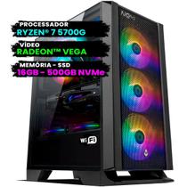 Pc Gamer Computador Completo Ryzen 7 5700g / 16gb / 500gb Nvme