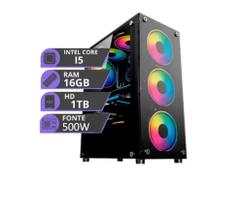 Pc Gamer Computador Cpu Intel I5 Hd 1tb Seagate Memoria Ram 16gb 500W - MJB Informática Pc Gamer Computador Cpu Intel I5 Hd 1tb Seagate Memoria Ram 16gb 500W - MJB Informática