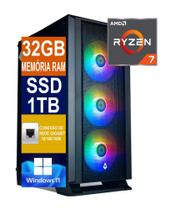 Pc Gamer Computador Cpu Ryzen 7 5700G 3.8GHz / SSD 1TB M2 NVME / 32gb Memória Ram Ddr4 - Windows 11