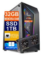 Pc Gamer Computador Cpu Ryzen 7 5700X / SSD 1TB M2 NVME / 32gb Memória Ram DDR4 / Rtx 3060 12gb