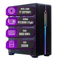 PC Gamer Concórdia i7-10700F, Geforce RTX 3060 12GB, 16GB RAM, SSD 500, Avalanche