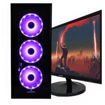 PC Gamer Concórdia Informática Intel Core i7-3770, 16GB, GeForce GTX 1650, SSD 480GB, Monitor 21 + Teclado e Mouse, Linux, Preto - 39767