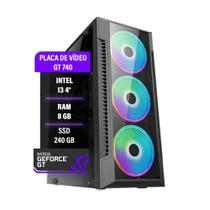 Pc Gamer Core i3 4 GT 740 Memória 8Gb SSD 240GB