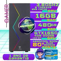 PC Gamer Core i7 3.8Ghz, 16GB RAM, SSD 2 TERABYTE, GTX1650 4GB, Fonte 500W 80+Plus Bronze (pronto p/ uso)