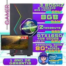 PC Gamer Core i7 3.8Ghz, 8GB RAM, SSD 2 TB, GTX1650 4GB, Fonte 500W, Monitor 21'5 VXPRO