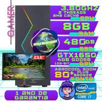 PC Gamer Core i7 3.8Ghz, 8GB RAM, SSD 480GB, GTX1650 4GB, Fonte 500W, Monitor 23'6 VXPRO - World Micro GAMER