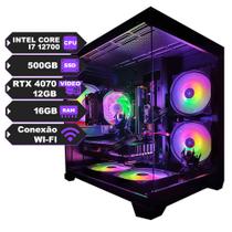 Pc Gamer Core I7 Rtx4070 12gb Ssd 512gb Ram 16gb Gabinete 600W