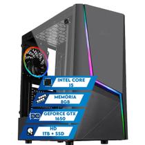 PC Gamer CPU Intel i5 8GB Geforce GTX 1650 1TB e SSD Quantum
