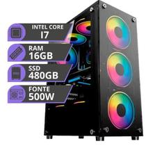 PC Gamer CPU Intel i7, 16GB DDR3, SSD 480GB, Placa Geforce 4GB