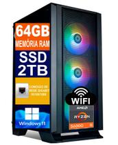 Pc Gamer Cpu Ryzen 5 5600g / Ssd 2tb / 64gb Memória Ram - Tech Power Shop
