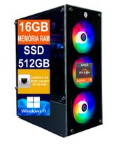 Pc Gamer Cpu Ryzen 5 5700g Ssd 512gb 16gb Memória Ram TECH POWER