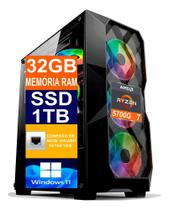 Pc Gamer Cpu Ryzen 7 5700g / Ssd 1tb M2 / 32gb Memória Ddr4 - TECH POWER