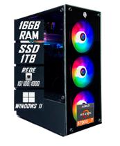 Pc Gamer Cpu Ryzen7 5700g, Ssd 1Tb M.2 Nvme, 16gb Memória Ram Ddr4, Fonte 700w, Windows 11 Pro