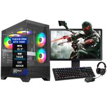 Pc Gamer Darius Completo I5 3ºger. Gtx 1050 16Gb Ssd 480Gb