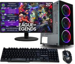 PC Gamer DreamComputers Intel Core i5, 16GB RAM, Placa de vídeo GeforceRadeon 4GB, SSD 256GB Moni20'