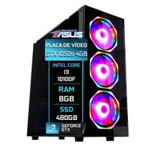 PC Gamer Fácil by Asus Intel Core i3 10100f (Décima geração) 8GB DDR4 3000MHz GTX 1050ti 4GB SSD 480GB Fonte 500W - Fácil Computadores