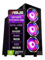 PC Gamer Fácil by Asus Intel Core i5 10400f (Décima geração) 16GB DDR4 3000MHz GTX 1650 4GB SSD 960GB Fonte 500W