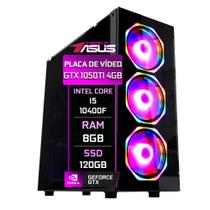 PC Gamer Fácil by Asus Intel Core i5 10400f (Décima geração) 8GB DDR4 3000MHz GTX 1050ti 4GB SSD 120GB Fonte 500W