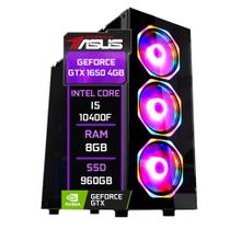 PC Gamer Fácil by Asus Intel Core i5 10400f (Décima geração) 8GB DDR4 3000MHz GTX 1650 4GB SSD 960GB Fonte 500W - Fácil Computadores