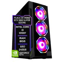 PC Gamer Fácil Intel Core i3 10100F (10ª Geração) 8GB DDR4 3000MHz GTX 1660 Super 6GB SSD 240GB - Fonte 500w