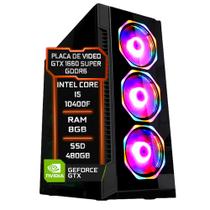 PC Gamer Fácil Intel Core i5 10400F (10ª Geração) 8GB DDR4 3000MHz GTX 1660 SUPER 6GB SSD 480GB - Fonte 750w - Fácil Computadores