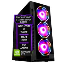 PC Gamer Fácil Intel Core i5 11400f (11ª Geração) 16GB DDR4 GTX 1660 SUPER 6GB SSD 480GB - Fonte 750w - Fácil Computadores