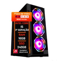 PC Gamer Fácil Intel Core I5 ( 3ª Geração) 16GB AMD RX 580 8GB SSD 240GB - Fonte 750w