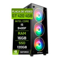 Pc Gamer Fácil Intel Core i5 9400f (Nona Geração) 16GB DDR4 3000MHz GT 420 4GB SSD 120GB Fonte 500W