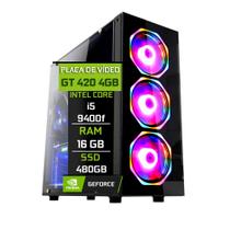 Pc Gamer Fácil Intel Core i5 9400f (Nona Geração) 16GB DDR4 3000MHz GT 420 4GB SSD 480GB Fonte 500W