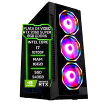 PC Gamer Fácil Intel Core i7 10700F (10ª Geração) 16GB DDR4 3000MHz RTX 2060 Super 8GB SSD 240GB - Fonte 750w