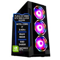 PC Gamer Fácil Intel Core i7 3.4 GHz 16GB SSD 240GB GEFORCE GTX 1660 SUPER 6GB - Fonte 750W - Fácil Computadores