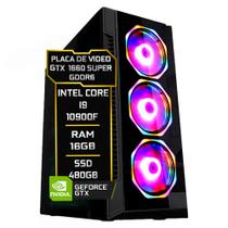 PC Gamer Fácil Intel Core i9 10900F (10ª Geração) 16GB DDR4 3000MHz GTX 1660 SUPER 6GB SSD 480GB - Fonte 750w - Fácil Computadores