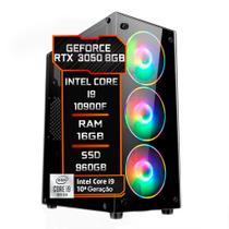 PC Gamer Fácil Intel Core i9 10900F (10ª Geração) 16GB DDR4 3000MHz RTX 3050 8GB GDDR6 SSD 960GB - Fonte 750w - Fácil Computadores