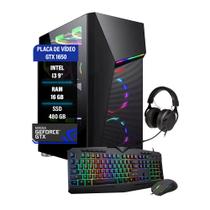 Pc Gamer I3 9100 16Gb DDR4 GTX 1650 SSD 480GB - FONECAR INFORMÁTICA