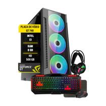 Pc Gamer i3 HD 500 Memória 8GB Placa de video GT 740