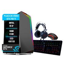 Pc Gamer I5 6º Gtx Ti 780 Ssd 480Gb 8Gb Ddr4 Teclado, Mouse