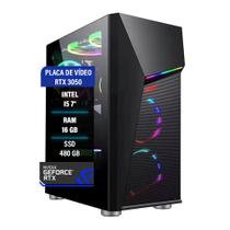 Pc Gamer I5 7 16GB RAM DDR4 RTX 3050 8GB SSD 480GB HD 1TB - FONECAR INFORMÁTICA