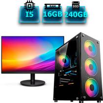 Pc Gamer I5 8geração 16gb Ddr4 Ssd 240gb Monitor 20